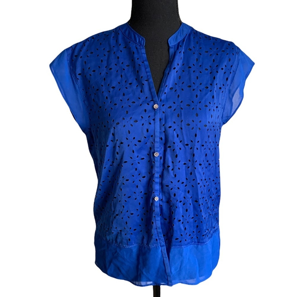 Vince Camuto Blue Blouse Size XS